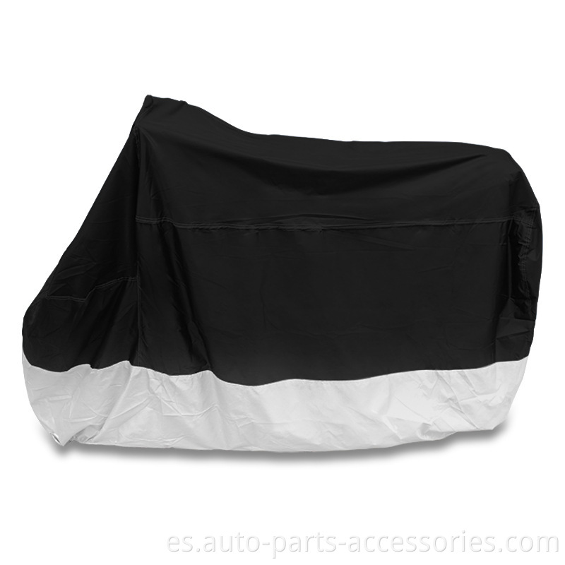 Súper popular Price más bajo Sun UV Protection impermeable All Black Motorcycle Cover con cremallera